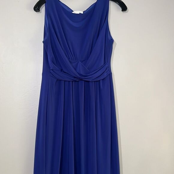 COLDWATER CREEK Sleeveless ROYAL BLUE Empire Waist KNIT DRESS 10P - Picture 1 of 8